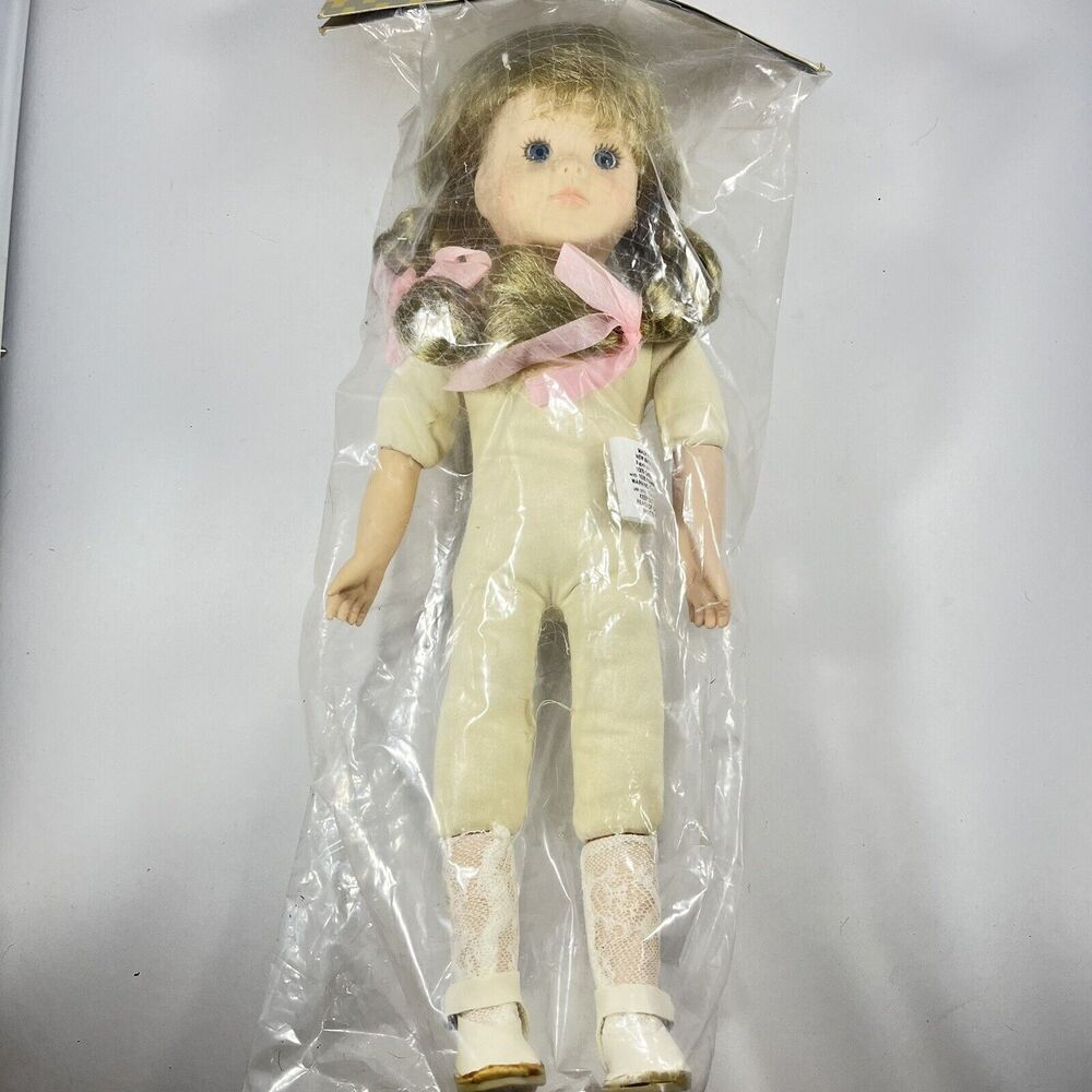 Vintage Just For Keeps Doll, 13", Blue Eyes, Blonde Hair Braided Pigtails, 1991